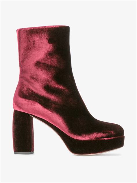 miu miu velvet boots|Boots and Ankle Boots For Women: Platform & Flat Booties .